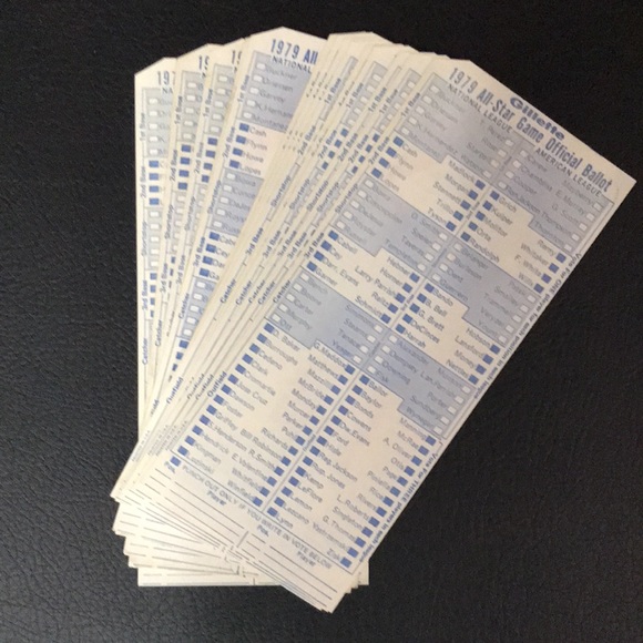 16 MLB Gillette 1979 All-Star Game Official Ballots - unused - Picture 3 of 5